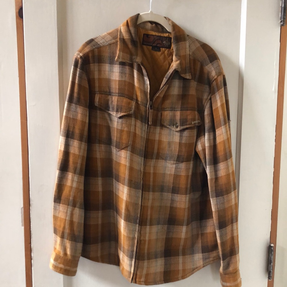 Prana quilted flannel shirt jacket